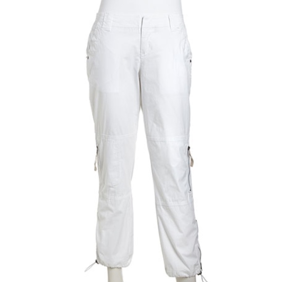Raison D'etre Stretch-Knit Cargo Pants, White, 24 - Picture 1 of 7